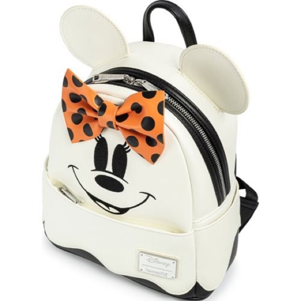 Loungefly Ghost Minnie Glow in the Dark Backpack - Picture 3 of 7
